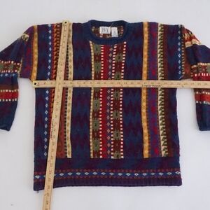 Multicolor Patterned Crewneck Sweater - Men's